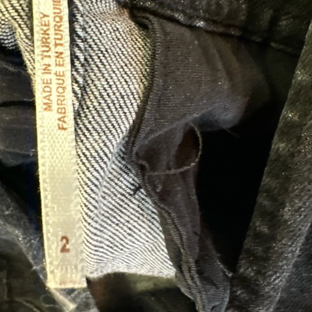 Free People Old School Love Black Wash Denim Mini Dress Overalls Skirtall - Picture 6 of 9